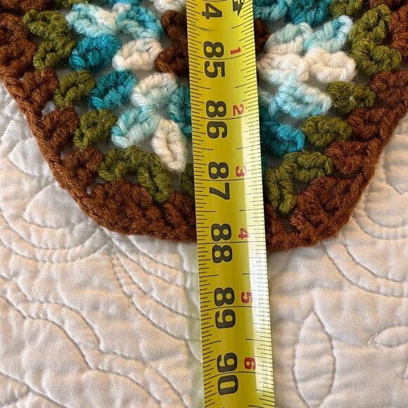 Granny Blanket Vintage Crochet Handmade Hexagon - Picture 8 of 8